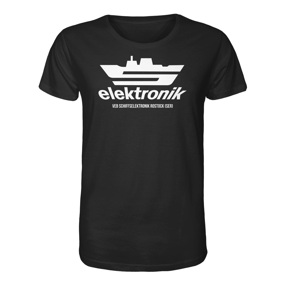 DDR Ostalgie Bio-Shirt Unisex • VEB SCHIFFSELEKTRONIK ROSTOCK