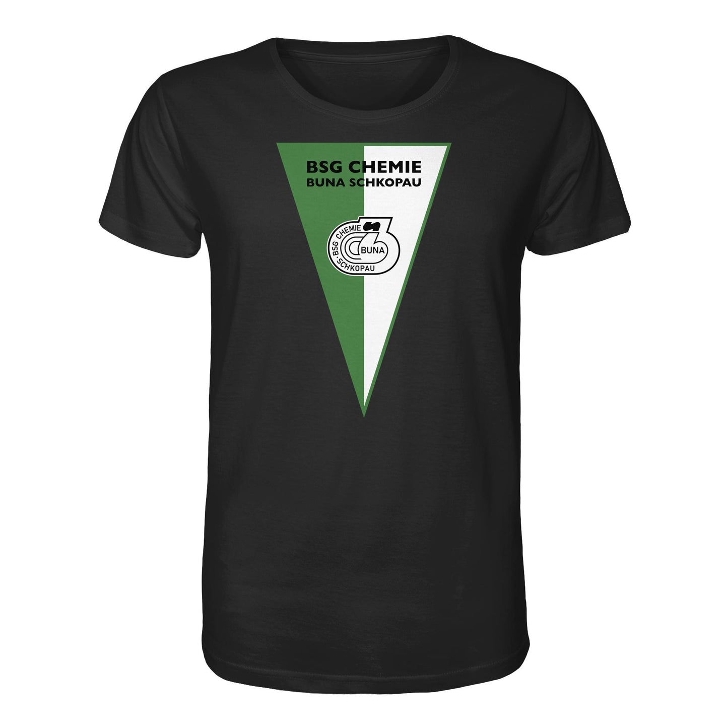 DDR Ostalgie Bio-Shirt Unisex • BSG CHEMIE BUNA SCHKOPAU (ORIGINALWIMPEL)