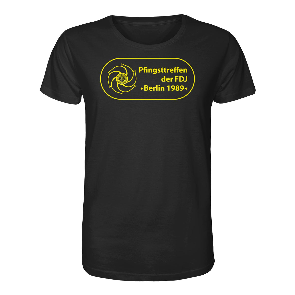 DDR Ostalgie Bio-Shirt Unisex • PFINGSTTREFFEN DER FDJ, BERLIN 1989