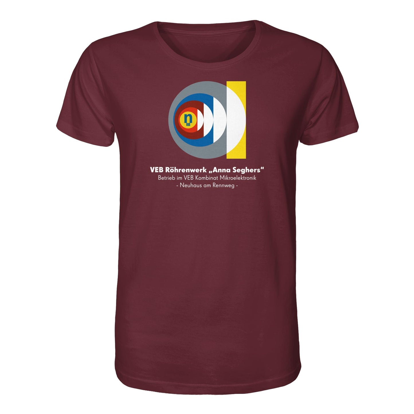 DDR Ostalgie Bio-Shirt Unisex • VEB RÖHRENWERK ANNA SEGHERS - NEUHAUS