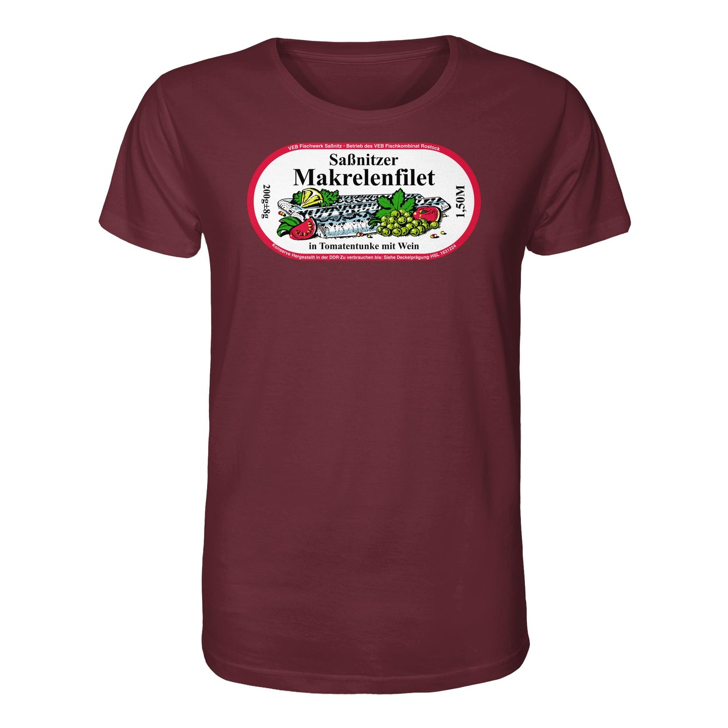 ORGANIC BIO SHIRT UNISEX • SASSNITZER MAKRELENFILET - VEB FISCHWERK