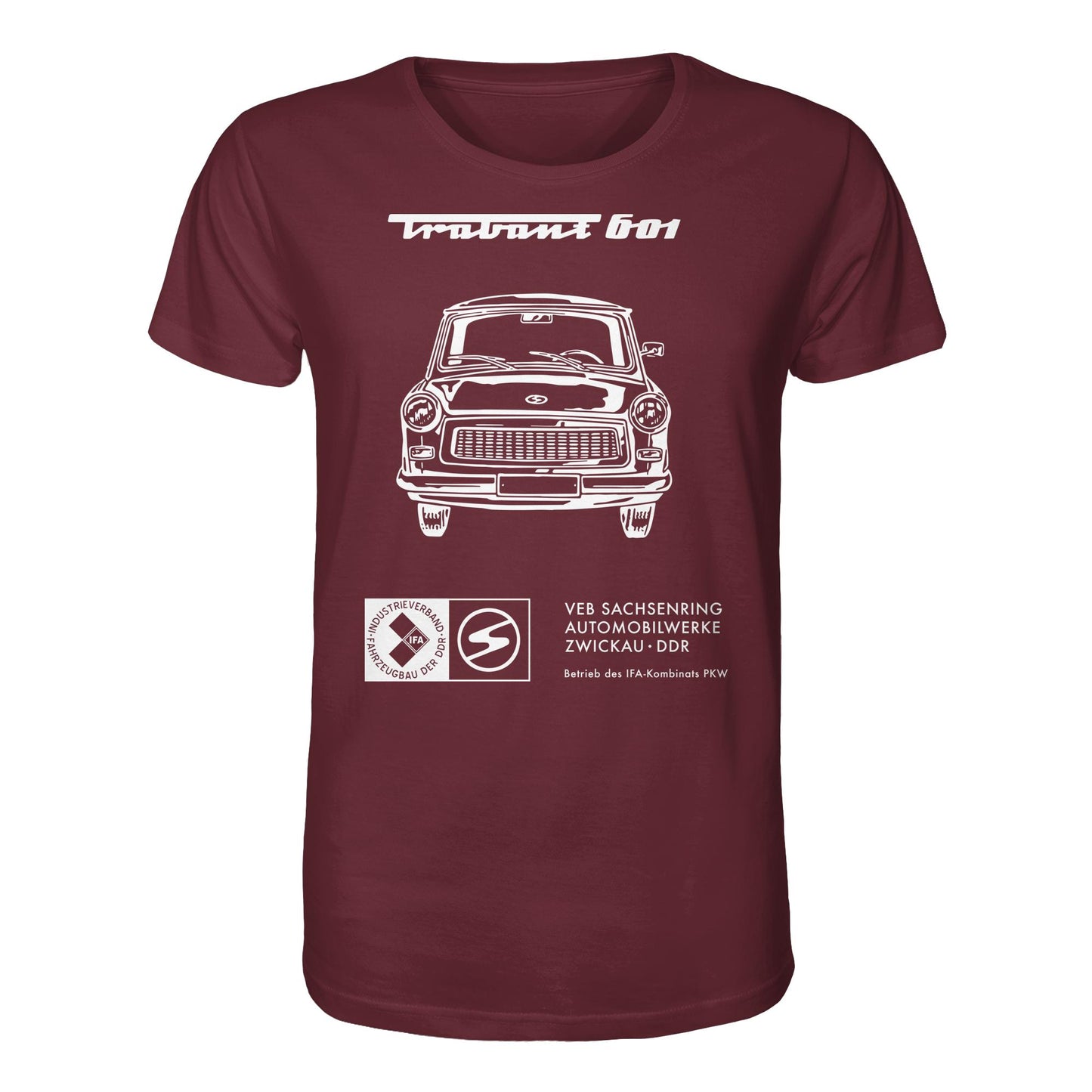 DDR Ostalgie Bio-Shirt Unisex • TRABANT 601 (ORIGINAL TITEL BETRIEBSANLEITUNG)