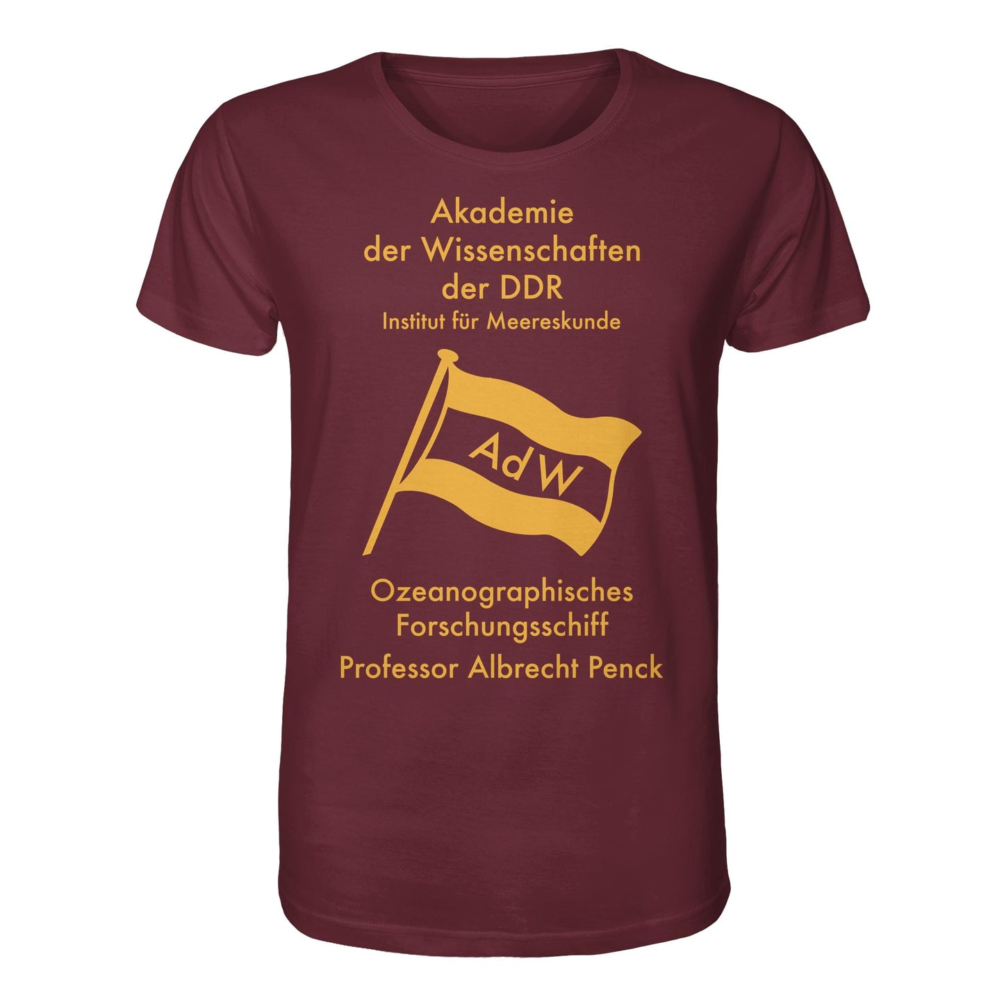 DDR Ostalgie Bio-Shirt Unisex • OZEONOGRAPHISCHES FORSCHUNGSSCHIFF ALBRECHT PENCK