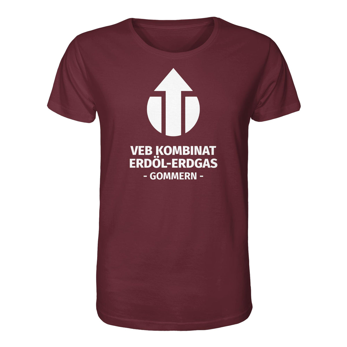 DDR Ostalgie Bio-Shirt Unisex • VEB KOMBINAT ERDÖL-ERDGAS GOMMERN
