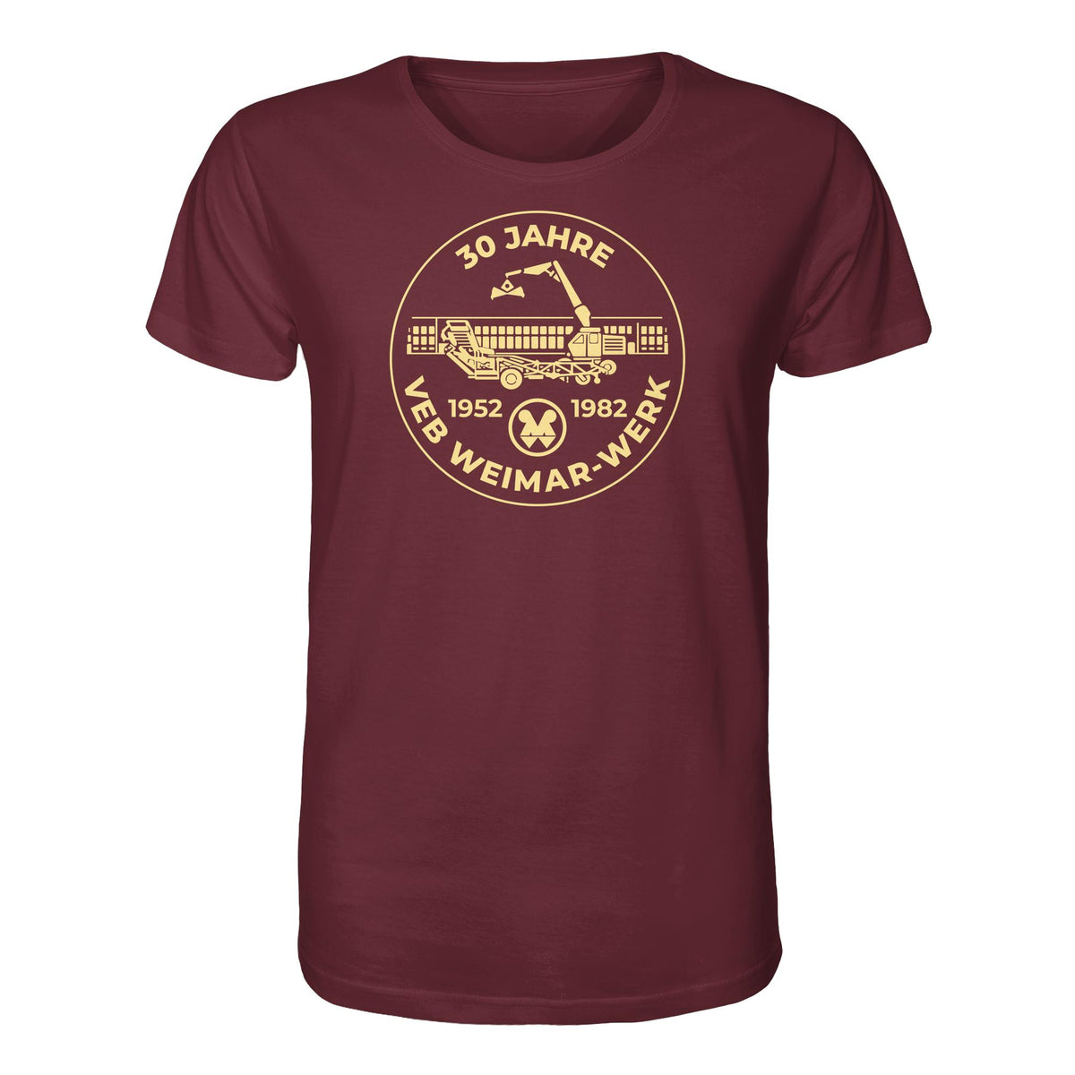 DDR Ostalgie Bio-Shirt Unisex • 30 JAHRE VEB WEIMAR-WERK
