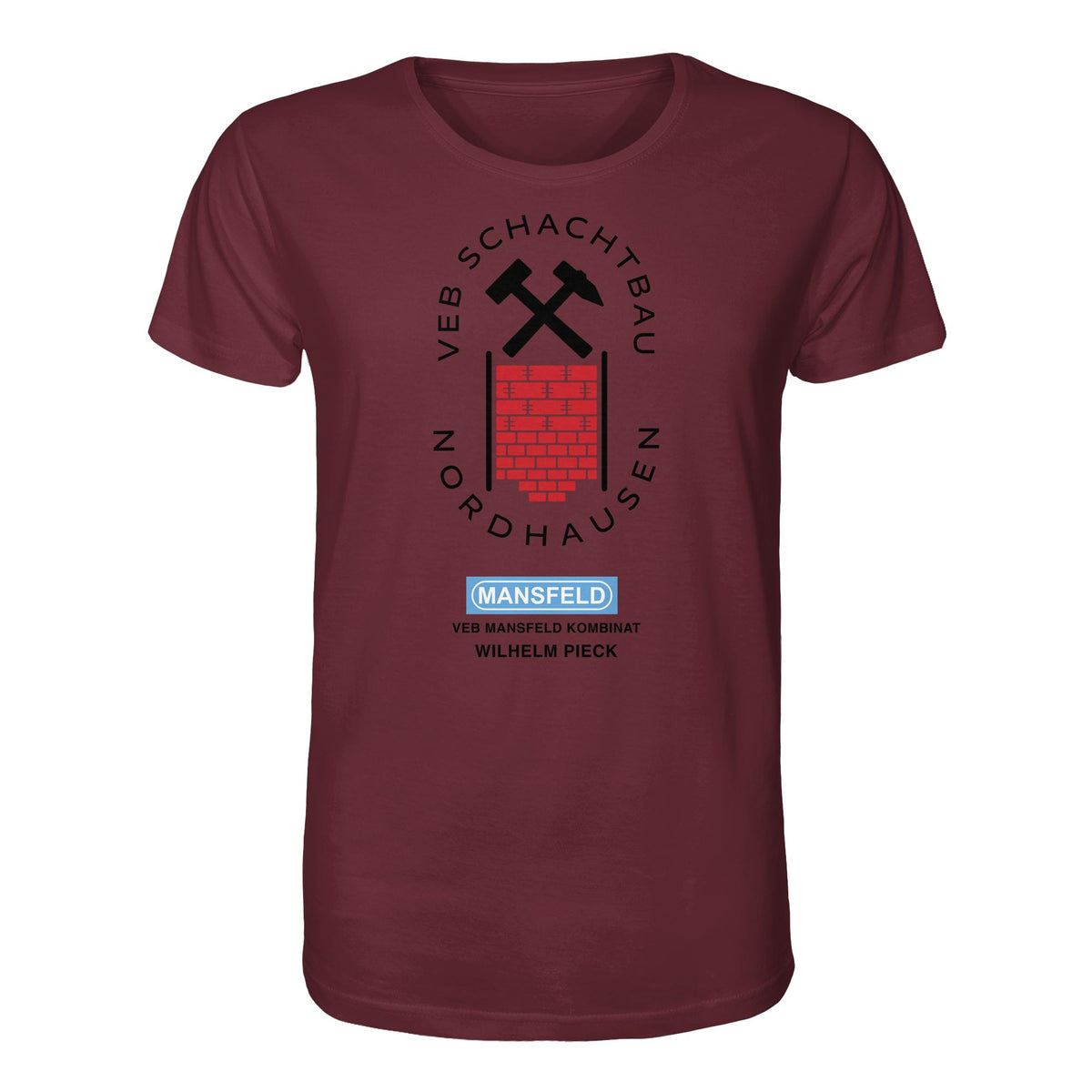 DDR Ostalgie Bio-Shirt Unisex • VEB SCHACHTBAU NORDHAUSEN - VEB MANSFELD KOMBINAT
