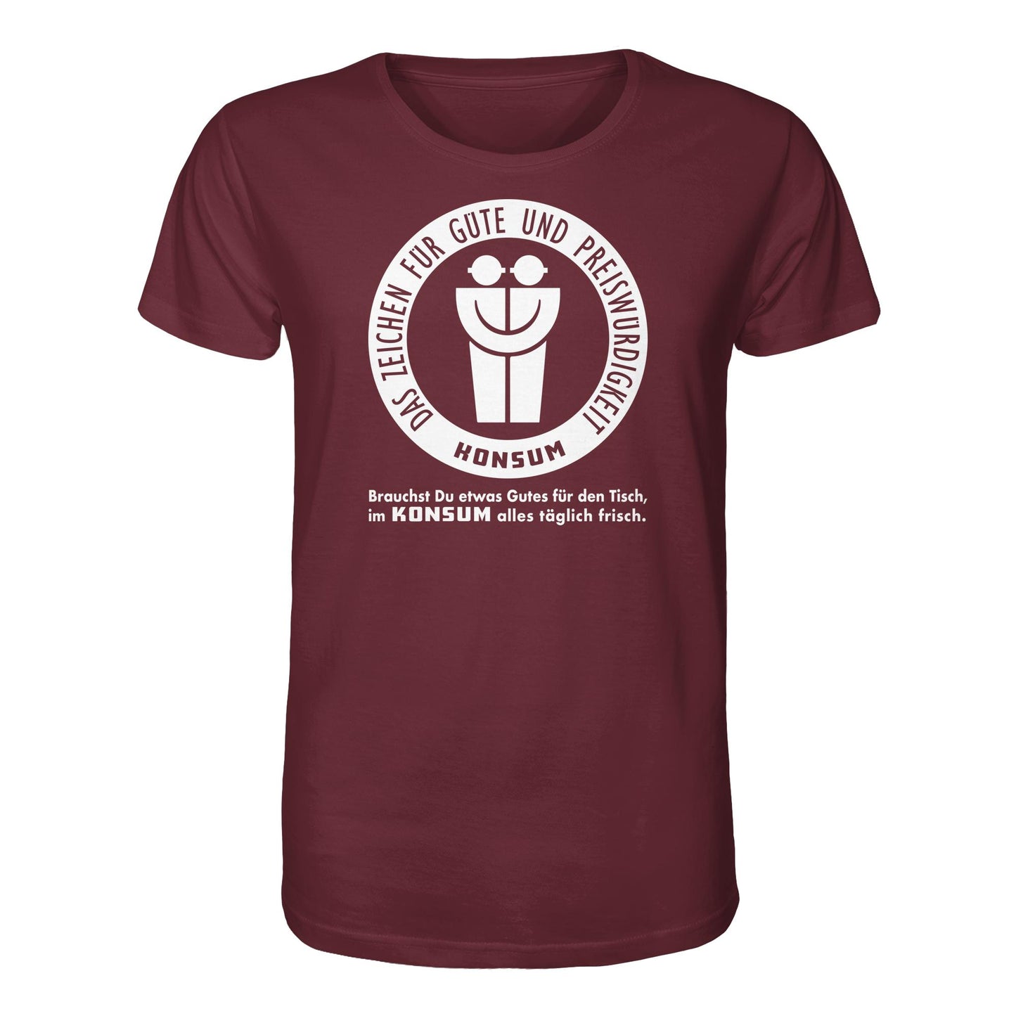 DDR Ostalgie Bio-Shirt Unisex • KONSUM - DAS ZEICHEN FÜR GÜTE UND PREISWÜRDIGKEIT