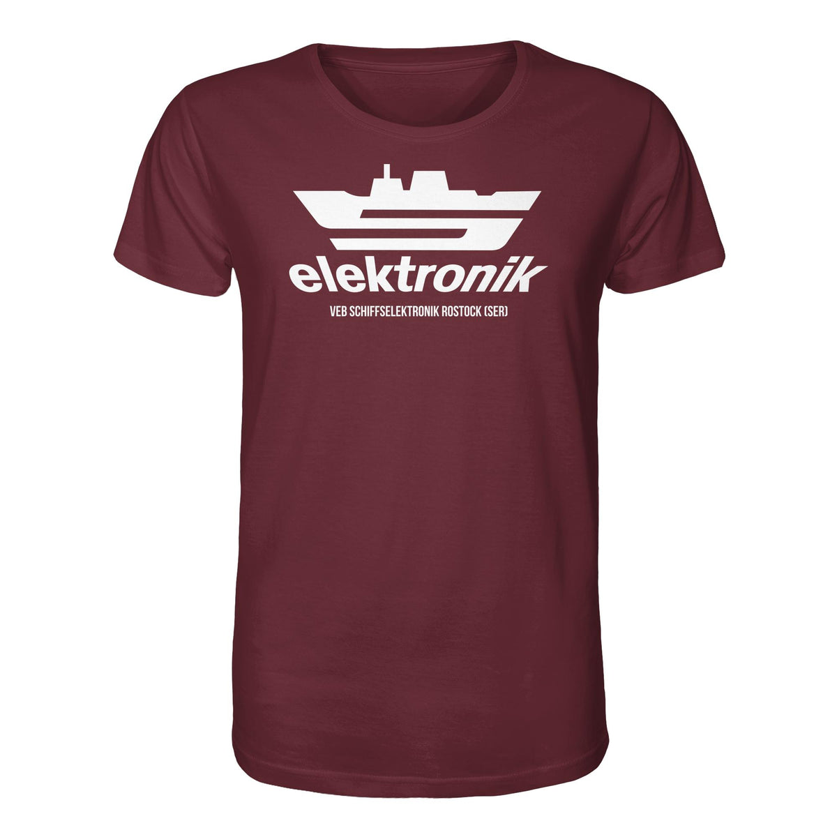 DDR Ostalgie Bio-Shirt Unisex • VEB SCHIFFSELEKTRONIK ROSTOCK