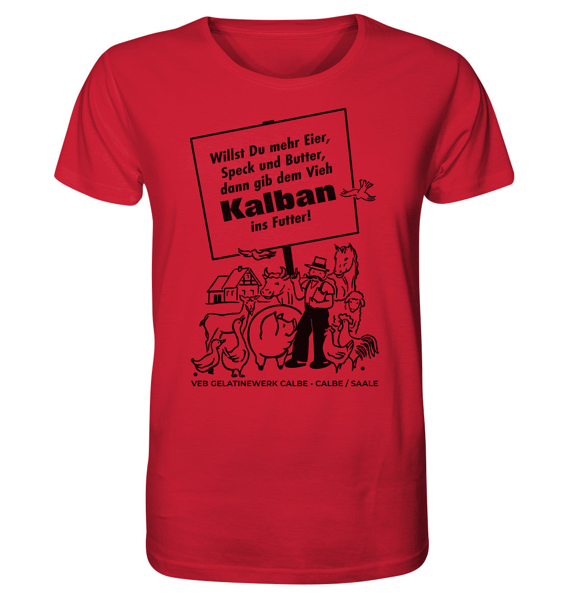 ORGANIC BIO SHIRT UNISEX • KALBAN, VEB GELATINEWERK CALBE - ORIGINALPLAKAT