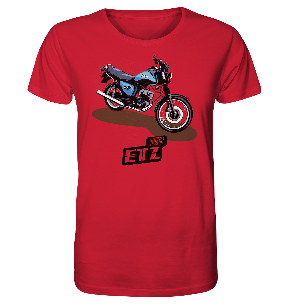ORGANIC BIO SHIRT UNISEX • MZ ETZ 150 BLAU (ORIGINAL DDR-PLAKAT)