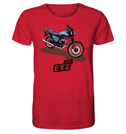 ORGANIC BIO SHIRT UNISEX • MZ ETZ 150 BLAU (ORIGINAL DDR-PLAKAT)