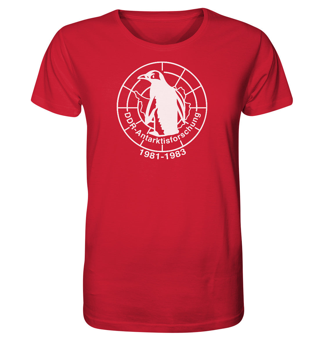 ORGANIC BIO SHIRT UNISEX • ANTARKTISFORSCHUNG DER DDR - 1981-1983, POSTSTEMPEL