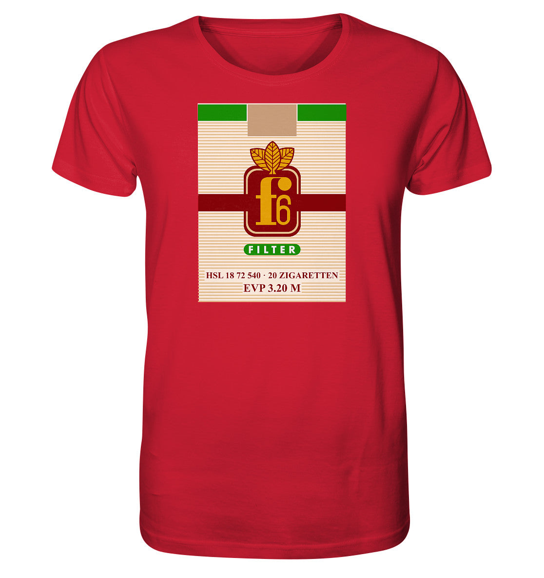 ORGANIC BIO SHIRT UNISEX • F6 FILTER ZIGARETTEN