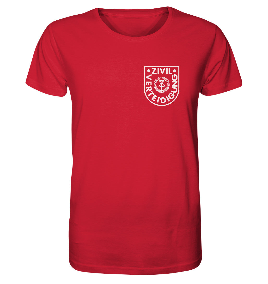ORGANIC BIO SHIRT UNISEX • DR ZIVILVERTEIDIGUNG - BRUSTBADGE