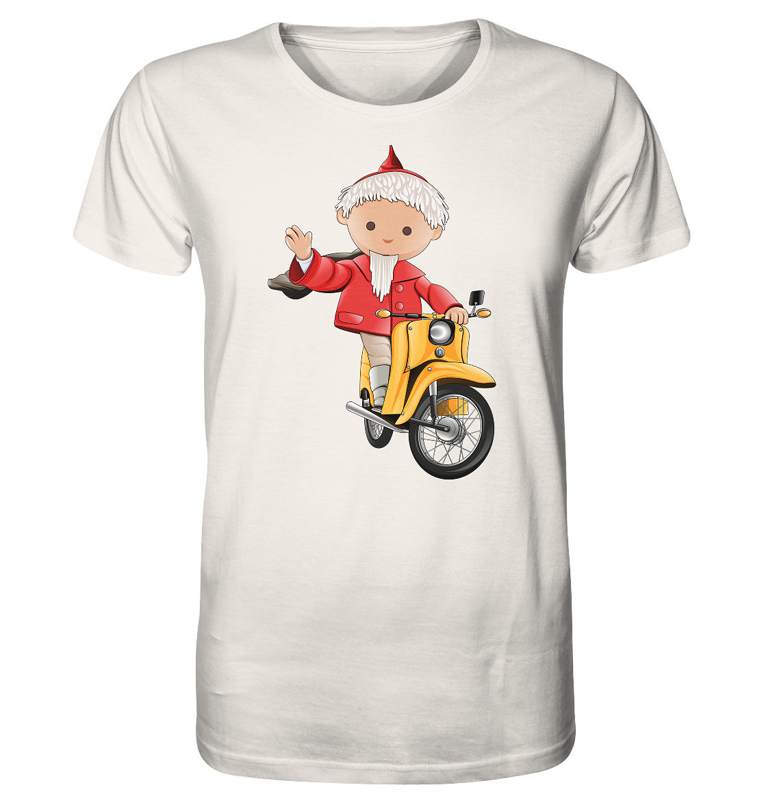 ORGANIC BIO SHIRT UNISEX • UNSER SANDMÄNNCHEN - AUF DER SCHWALBE - ROT (PU-137, 1973)