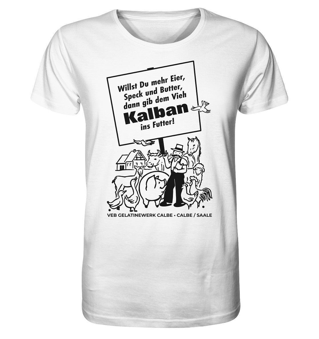 ORGANIC BIO SHIRT UNISEX • KALBAN, VEB GELATINEWERK CALBE - ORIGINALPLAKAT