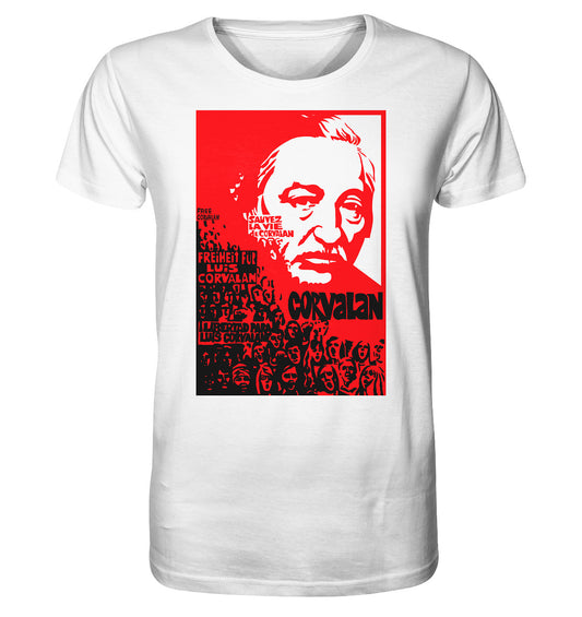 ORGANIC BIO SHIRT UNISEX • FREIHEIT FÜR LUIS CORVALAN (DDR ORIGINAL-PLAKAT)