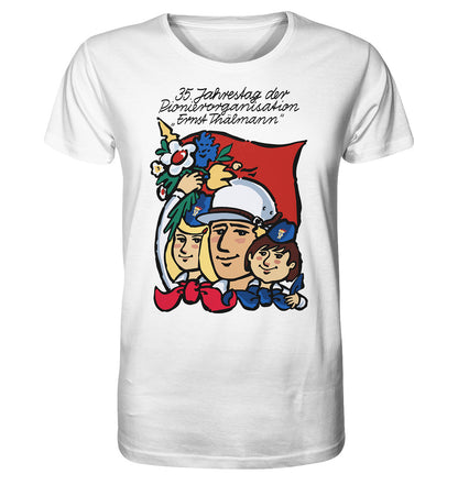 ORGANIC BIO SHIRT UNISEX • 35 JAHRE PIONIERORGANISATION ERNST THÄLMANN (ORIGINAL DDR-PLAKAT)