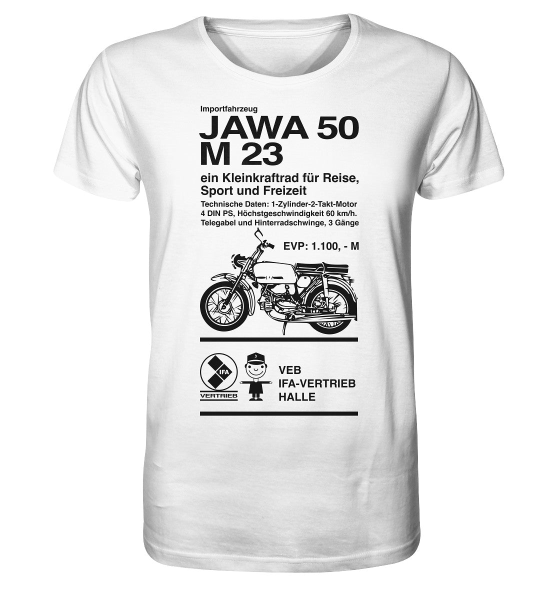 ORGANIC BIO SHIRT UNISEX • JAWA 50 M23 - ORIGINALPLAKAT
