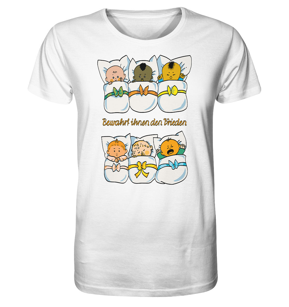 ORGANIC BIO SHIRT UNISEX • BEWAHRT IHNEN DEN FRIEDEN (DDR ORIGINAL-PLAKAT)
