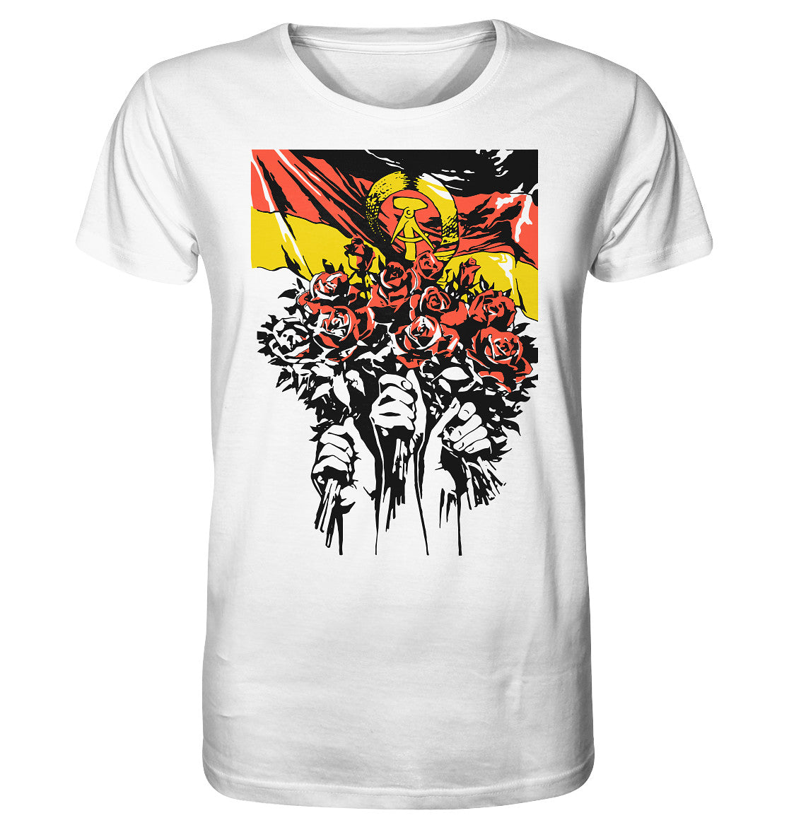 ORGANIC BIO SHIRT UNISEX • NATIONALES JUGENDFESTIVAL - BERLIN 1979, PLAKATMOTIV