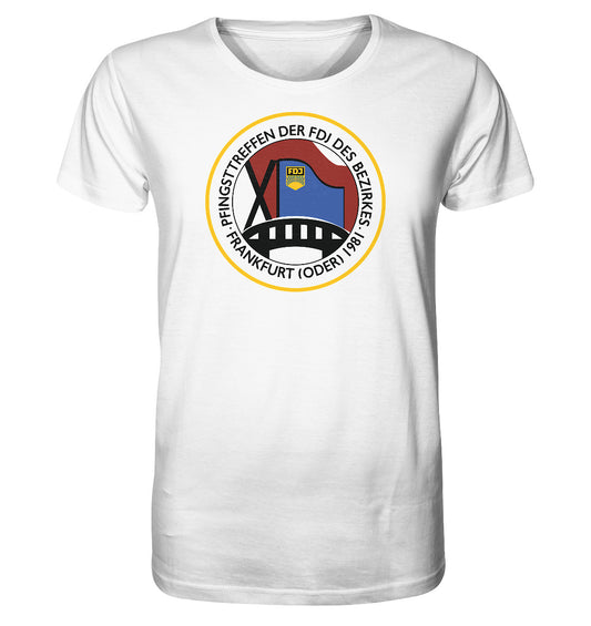 ORGANIC BIO SHIRT UNISEX • FDJ PFINGSTTREFFEN FRANKFURT ODER - 1981