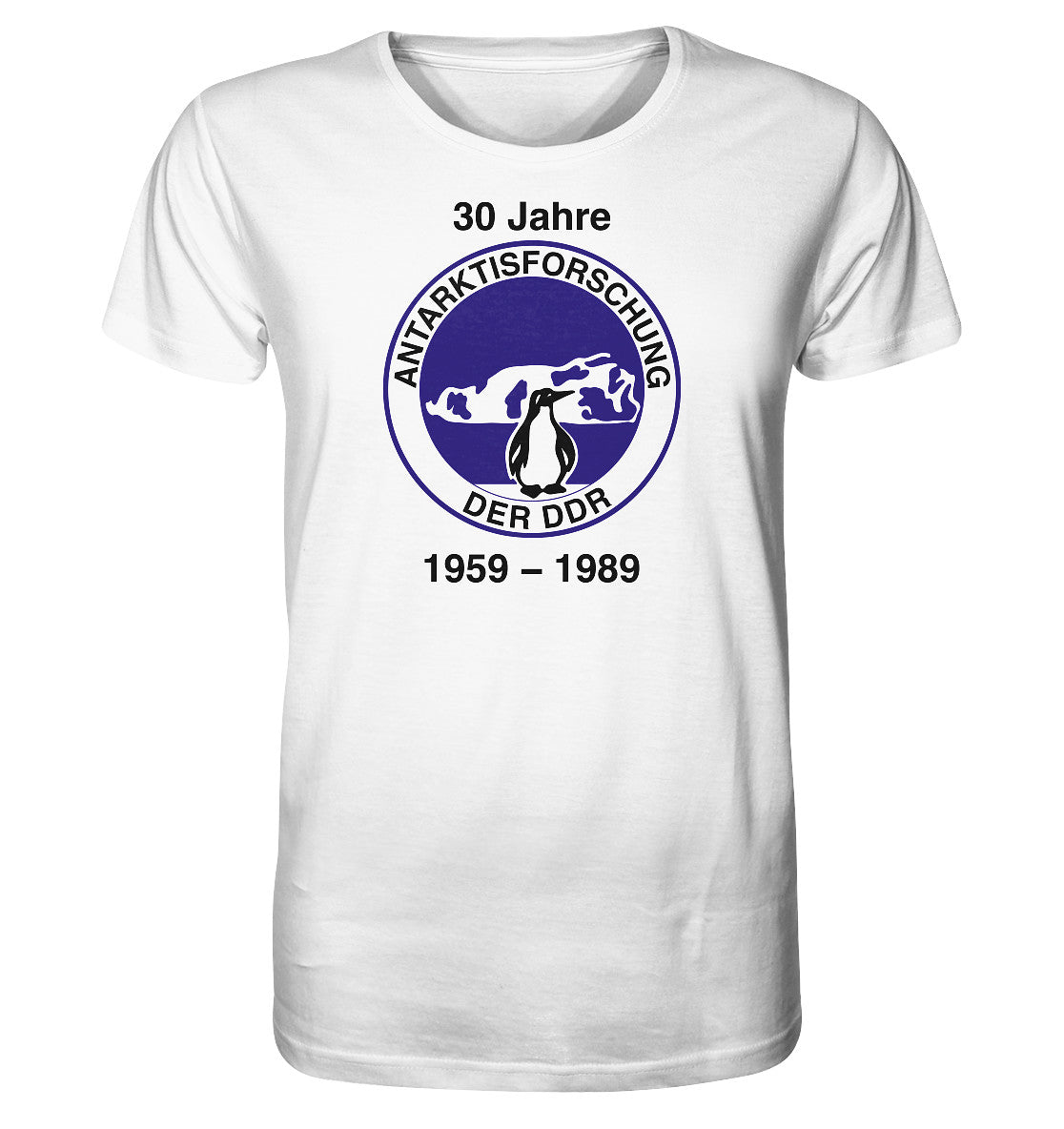 ORGANIC BIO SHIRT UNISEX • 30 JAHRE ANTARKTISFORSCHUNG DER DDR - 1989