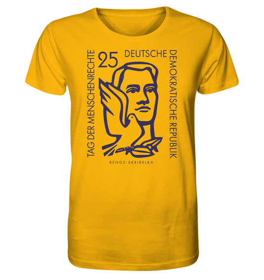 ORGANIC BIO SHIRT UNISEX • DDR BRIEFMARKE - TAG DER MENSCHENRECHTE