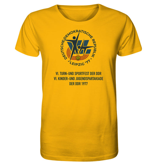 ORGANIC BIO SHIRT UNISEX • 6. TURN- & SPORTFEST DER DDR - LEIPZIG 1977