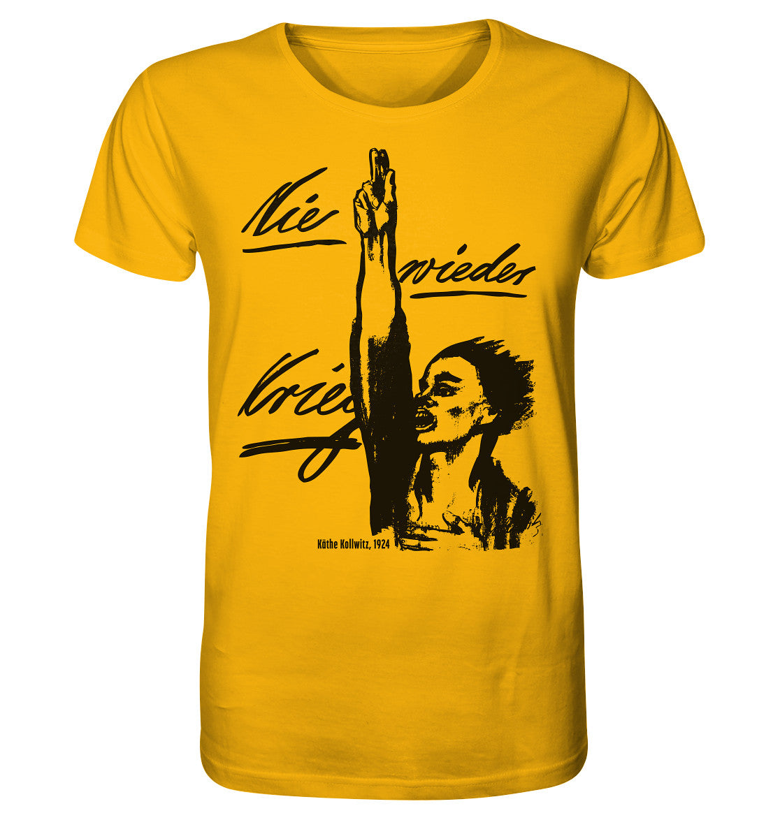 ORGANIC BIO SHIRT UNISEX • NIE WIEDER KRIEG - KÄTHE KOLLWITZ