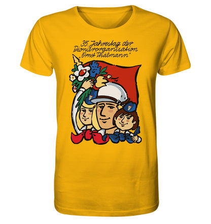 ORGANIC BIO SHIRT UNISEX • 35 JAHRE PIONIERORGANISATION ERNST THÄLMANN (ORIGINAL DDR-PLAKAT)