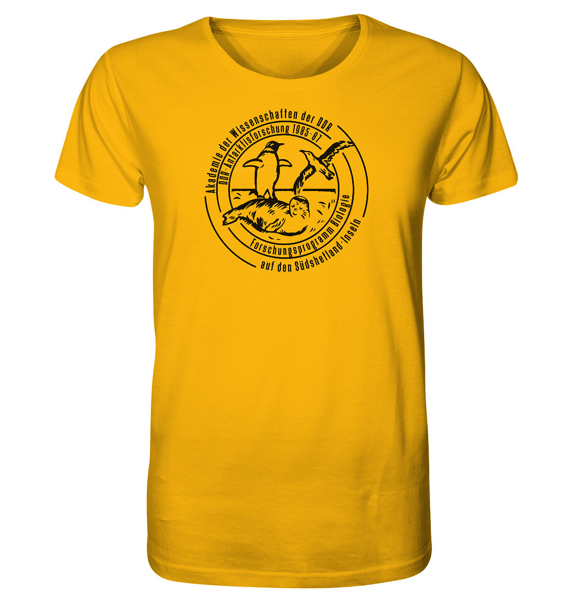ORGANIC BIO SHIRT UNISEX • ANTARKTISFORSCHUNG DER DDR - 1985-1987 - POSTSTEMPEL