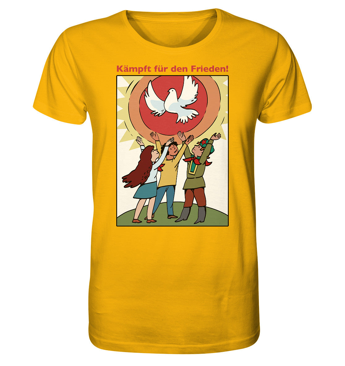 ORGANIC BIO SHIRT UNISEX • KÄMPFT FÜR DEN FRIEDEN! (DDR-ORIGINAL-PLAKAT)