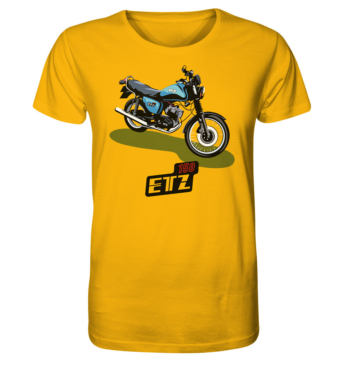 ORGANIC BIO SHIRT UNISEX • MZ ETZ 150 BLAU (ORIGINAL DDR-PLAKAT)