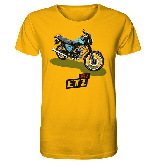 ORGANIC BIO SHIRT UNISEX • MZ ETZ 150 BLAU (ORIGINAL DDR-PLAKAT)