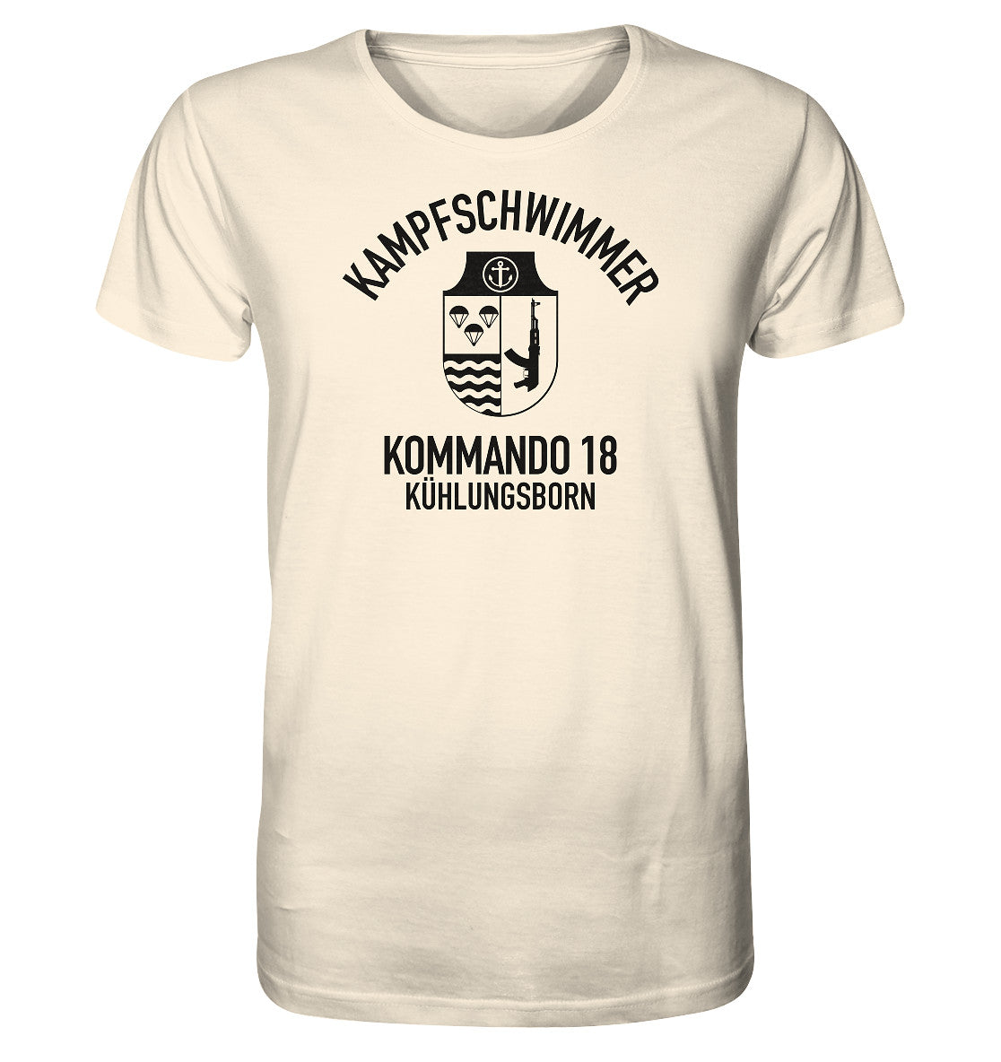 ORGANIC BIO SHIRT UNISEX • DDR KAMPFSCHWIMMER KÜHLUNGSBORN - hell