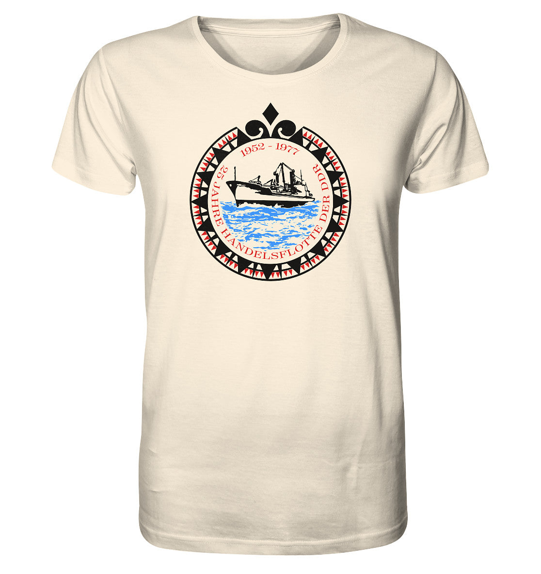 ORGANIC BIO SHIRT UNISEX • 25 JAHRE HANDELSFLOTTE DER DDR - hell