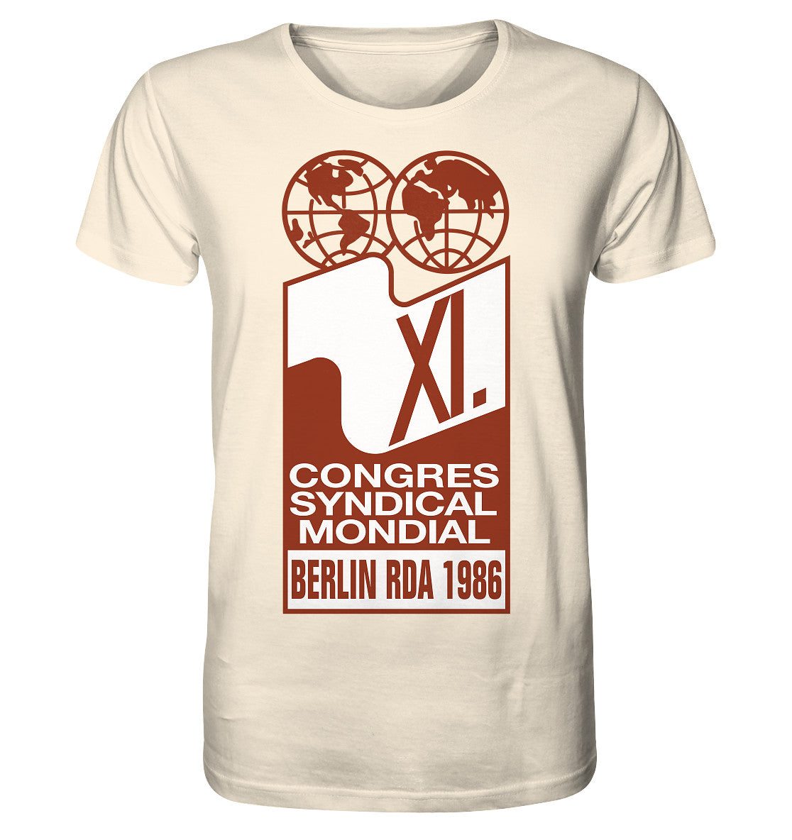 ORGANIC BIO SHIRT UNISEX • KONGRESS DES WELTGEWERKSCHAFTSBUNDES 1986
