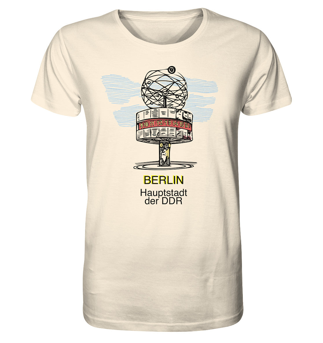 ORGANIC BIO SHIRT UNISEX • BERLIN - WELTZEITUHR - ORIGINAL WIMPEL