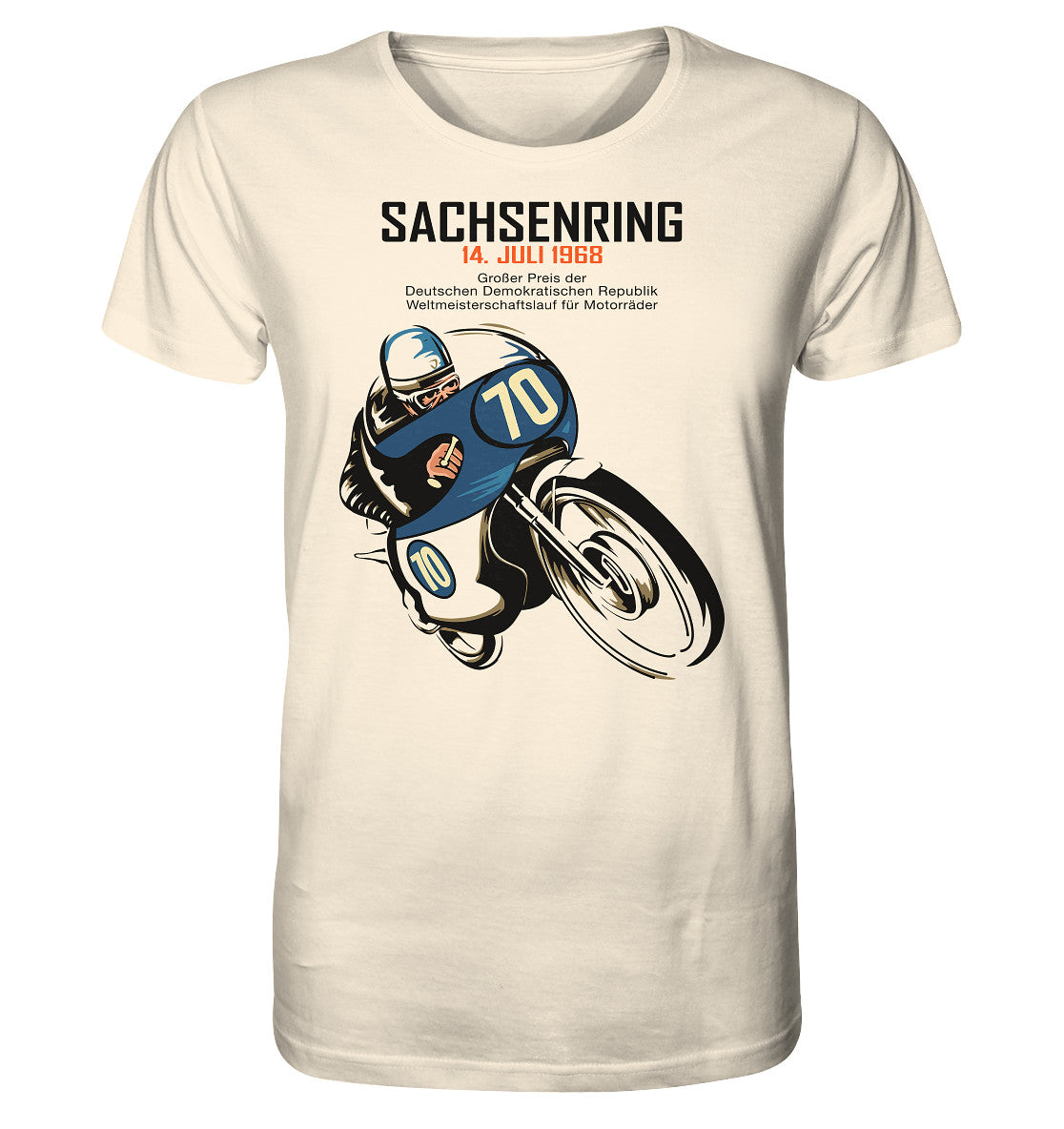 ORGANIC BIO SHIRT UNISEX • SACHSENRING 1968 - GROSSER PREIS DER DDR