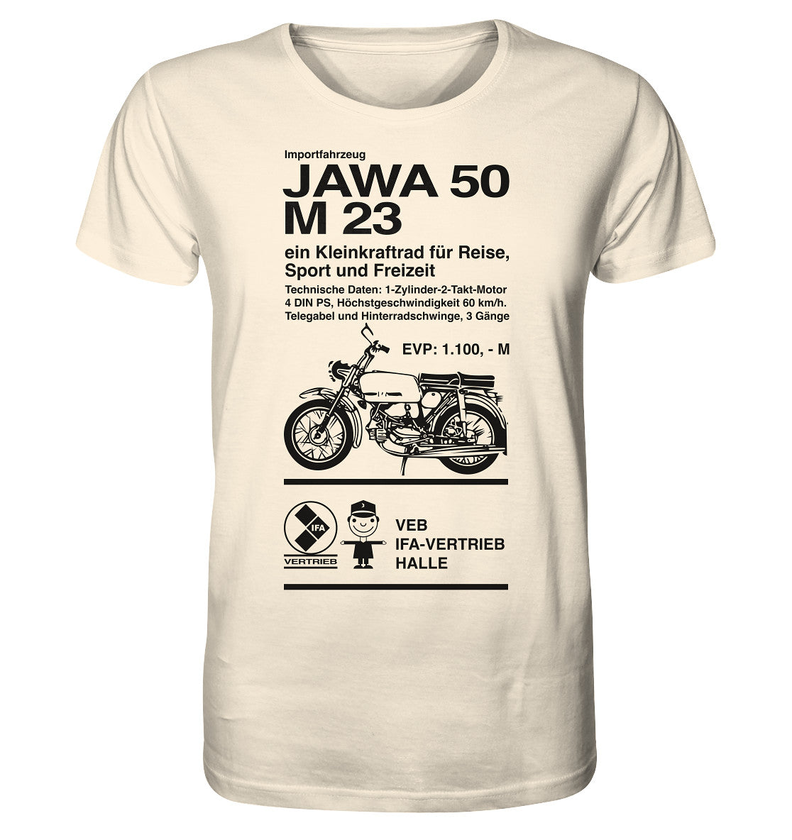 ORGANIC BIO SHIRT UNISEX • JAWA 50 M23 - ORIGINALPLAKAT