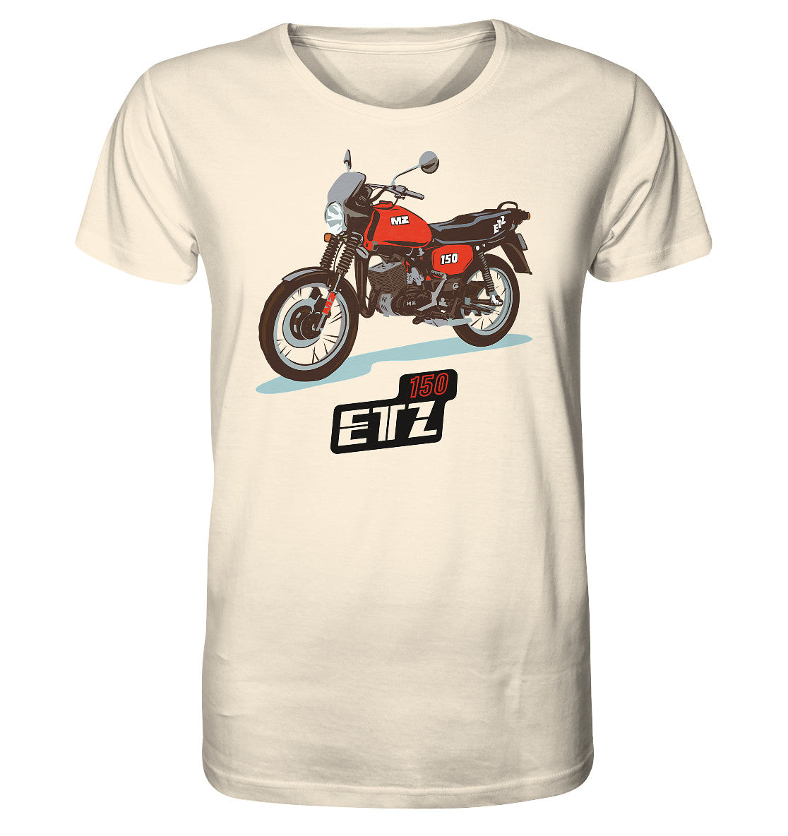 ORGANIC BIO SHIRT UNISEX • MZ ETZ 150 ROT (ORIGINAL DDR-PLAKAT)
