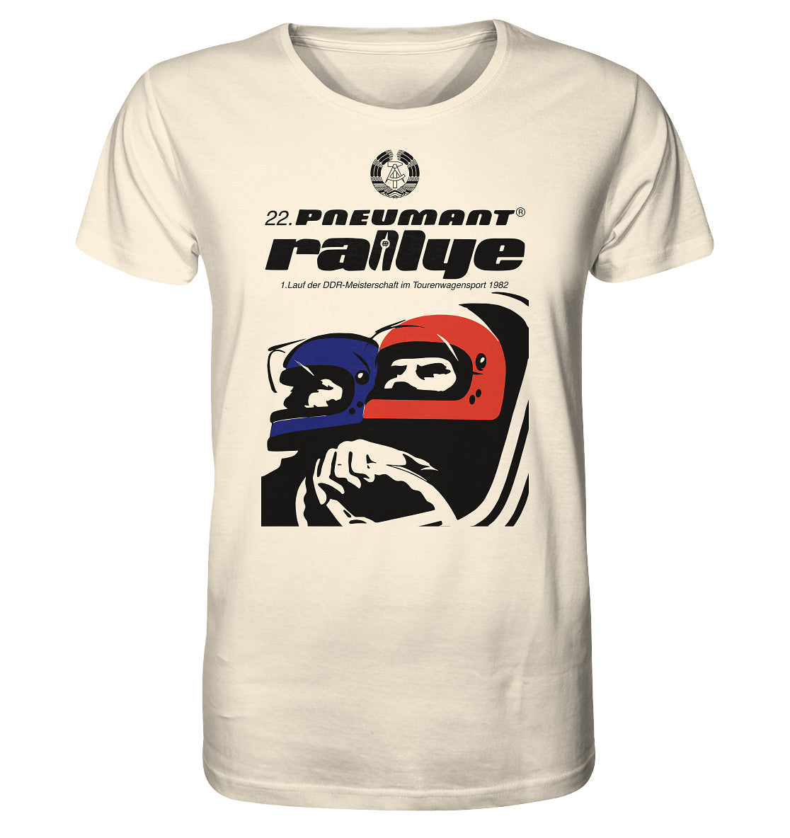 ORGANIC BIO SHIRT UNISEX • 22. PNEUMANT RALLYE 1982 (ORIGINAL DDR-PLAKAT)
