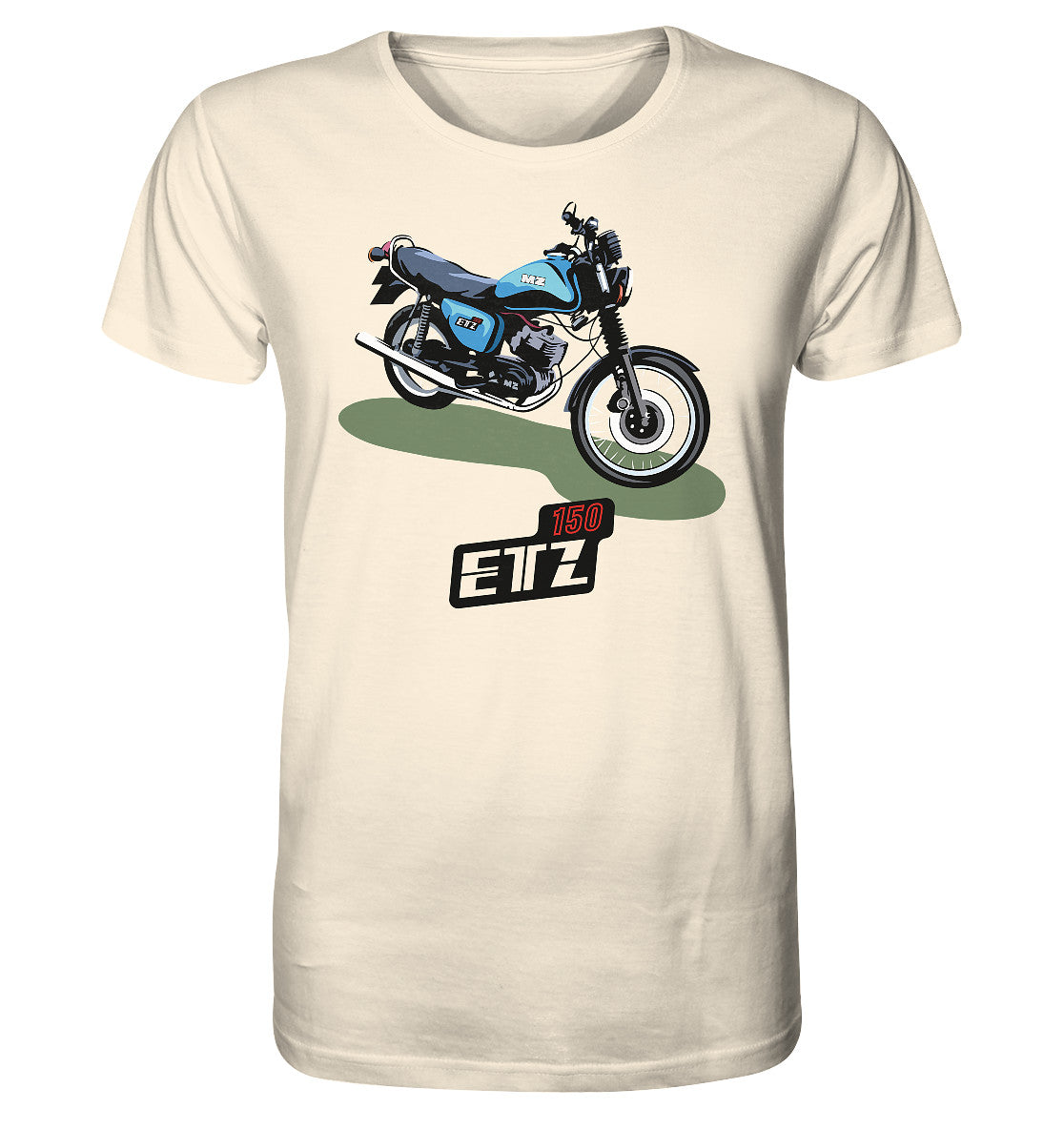 ORGANIC BIO SHIRT UNISEX • MZ ETZ 150 BLAU (ORIGINAL DDR-PLAKAT)