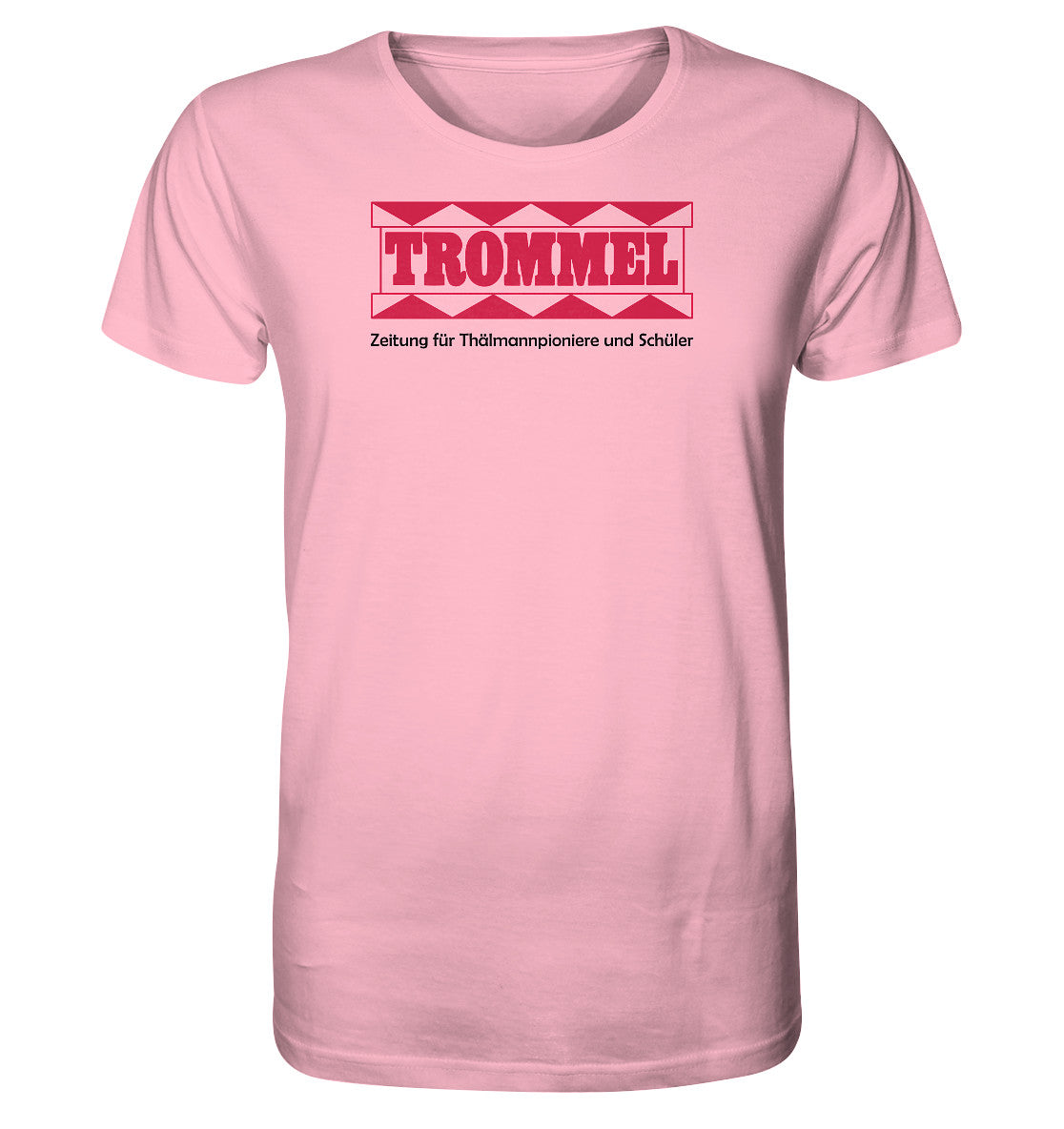 DDR Ostalgie Bio-Shirt Unisex • PIONIERZEITUNG TROMMEL