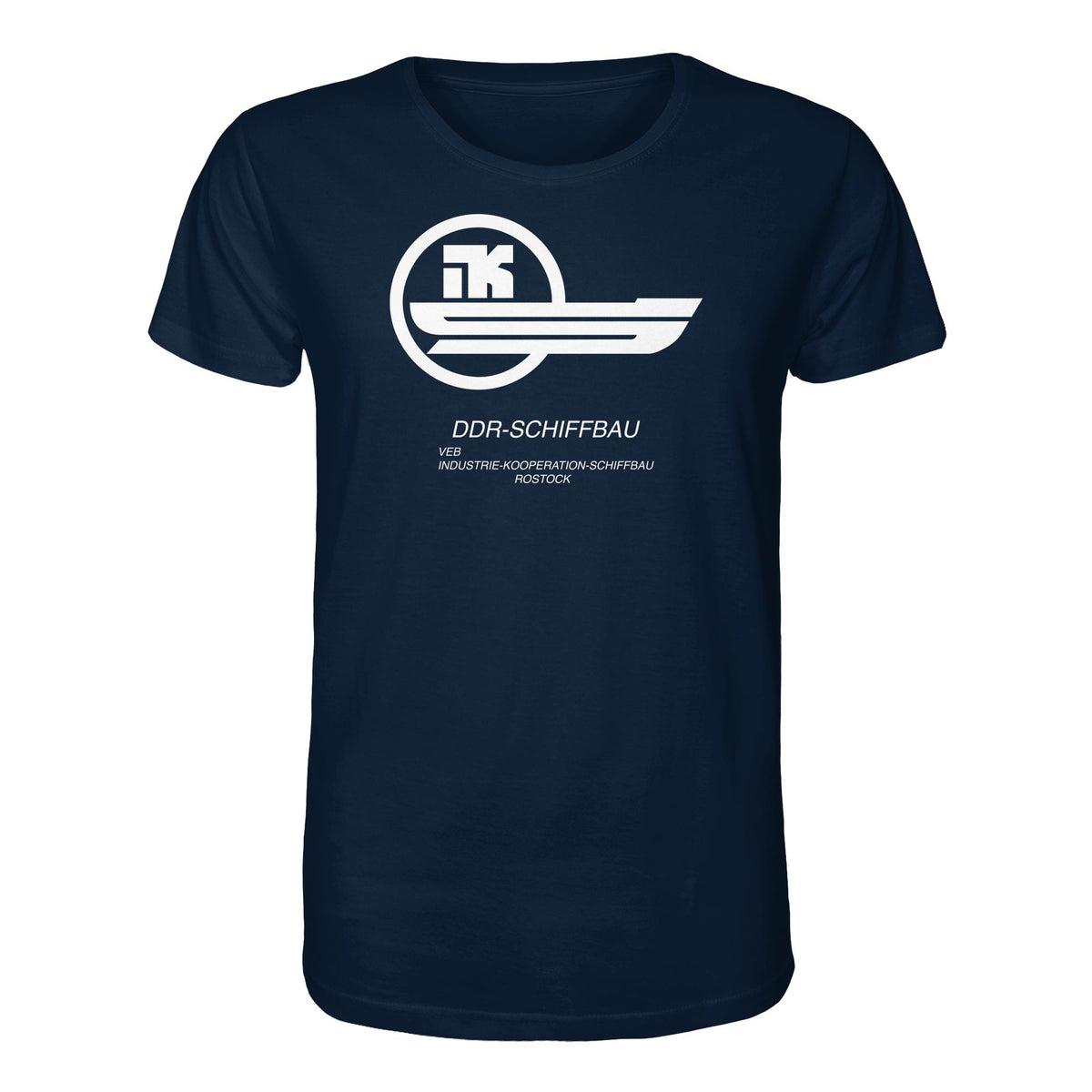 DDR Ostalgie Bio-Shirt Unisex • VEB INDUSTRIE-KOOPERATION SCHIFFBAU ROSTOCK