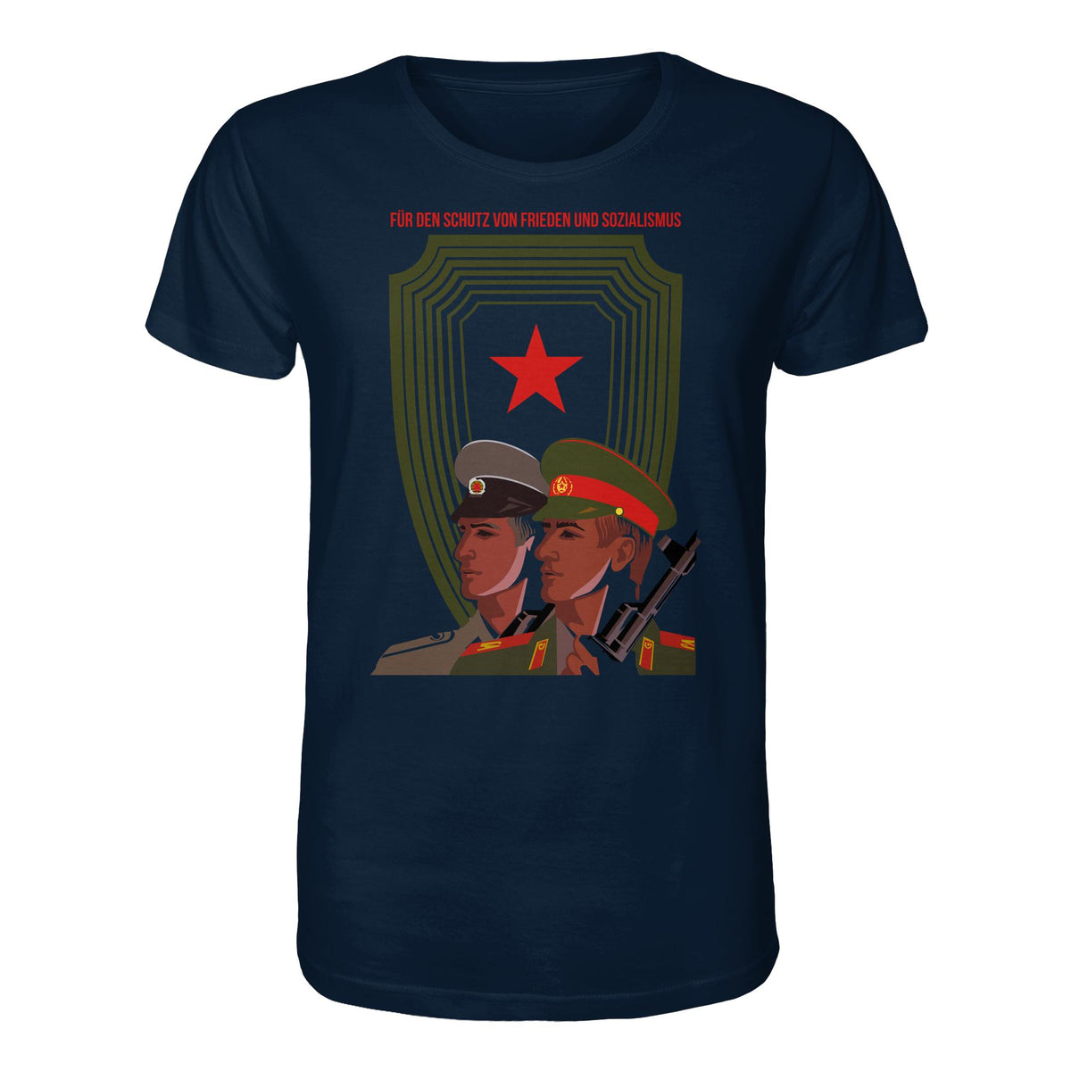 DDR Ostalgie Bio-Shirt Unisex • NVA UND CA - FÜR DEN SCHUTZ VON FRIEDEN