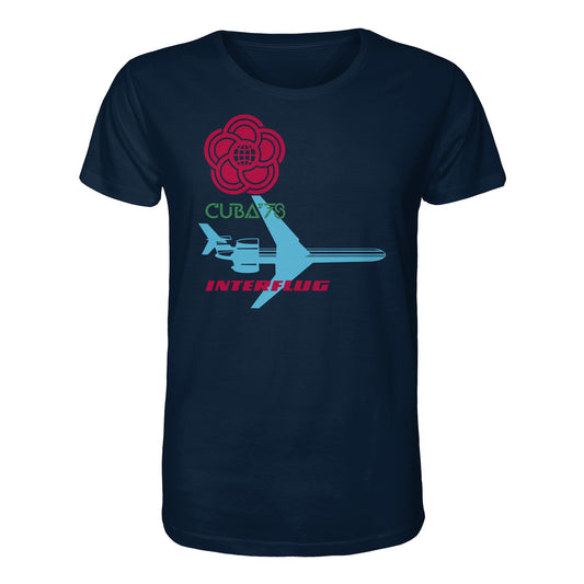 DDR Ostalgie Bio-Shirt Unisex • INTERFLUG BERLIN - CUBA WELTFESTSPIELE 1978 (ORIGINAL SONDERSTEMPEL)
