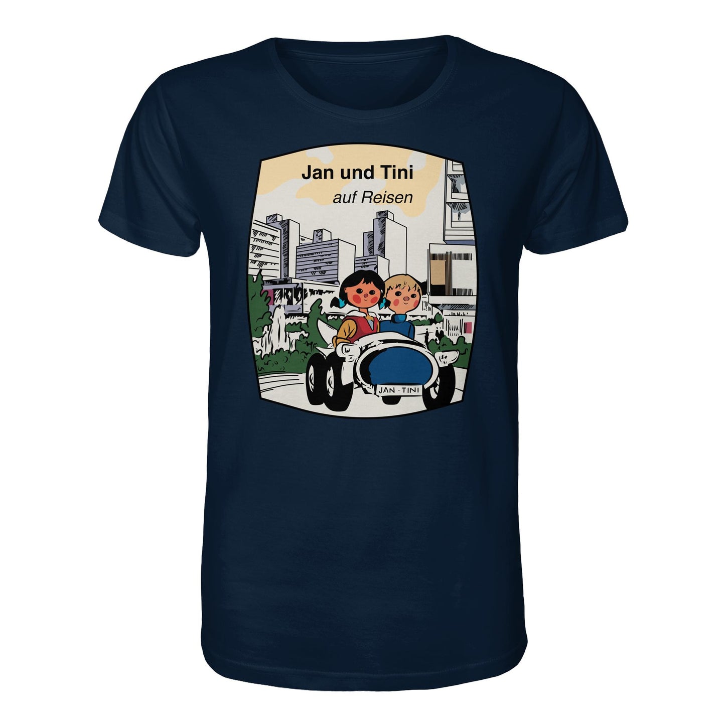 DDR Ostalgie Bio-Shirt Unisex • JAN UND TINI AUF REISEN (ORIGINAL QUARTETT)