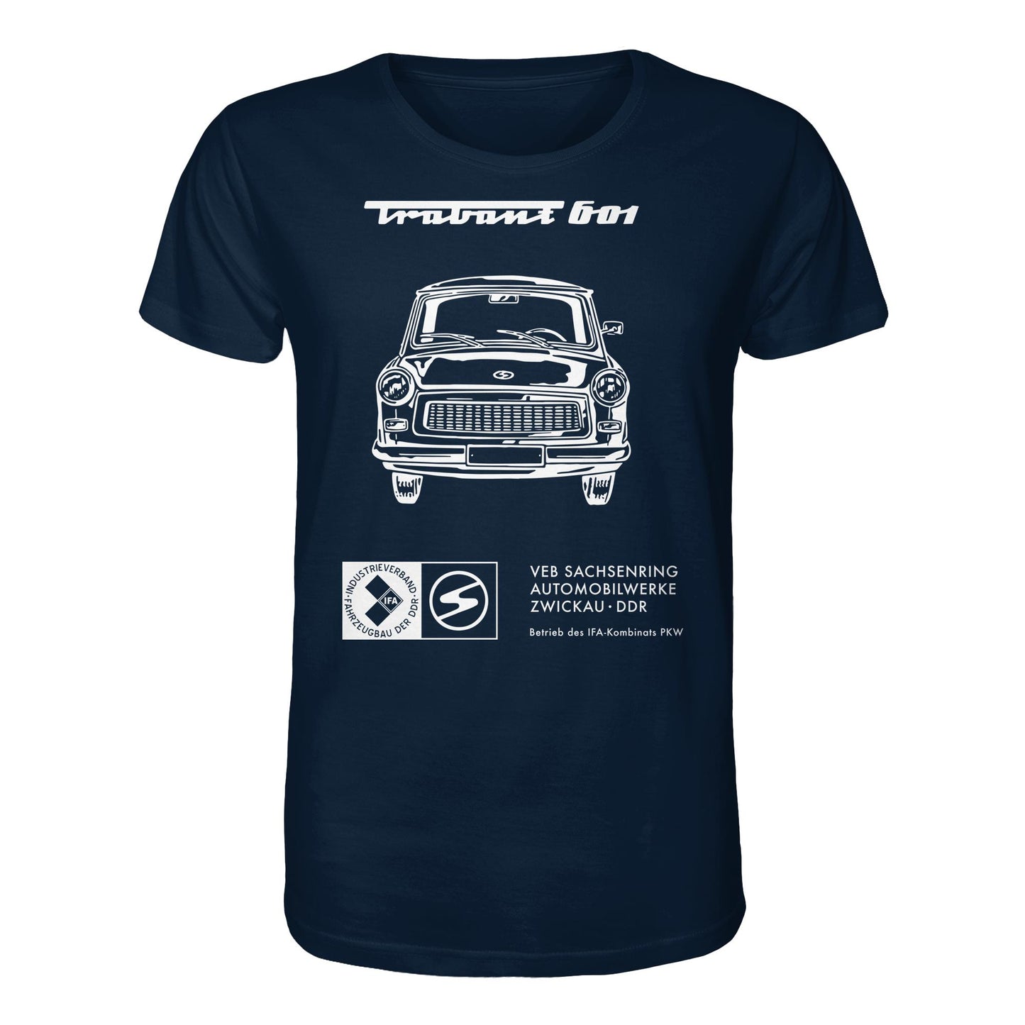 DDR Ostalgie Bio-Shirt Unisex • TRABANT 601 (ORIGINAL TITEL BETRIEBSANLEITUNG)